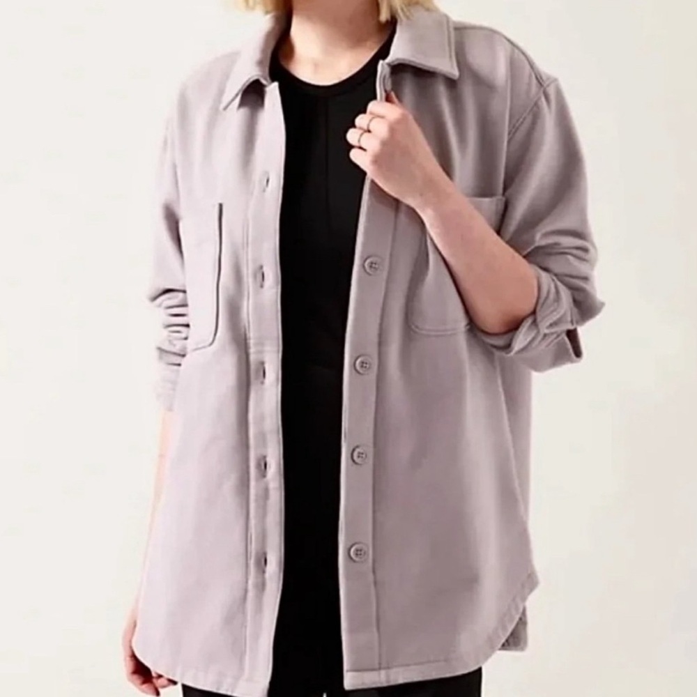 Athleta Retro plush Button Up Jaclet size XS - Picture 1 of 6